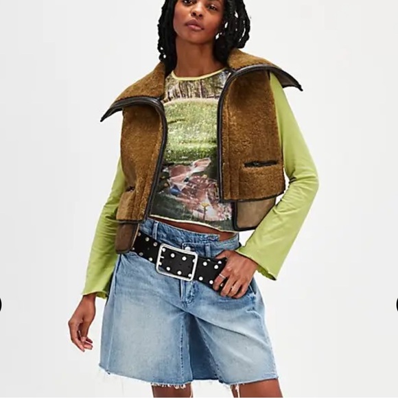 New! Free People Tyler McGillivary Fawn Long-Sleeve Top Fairycore Cabincore Y2K - Picture 2 of 7